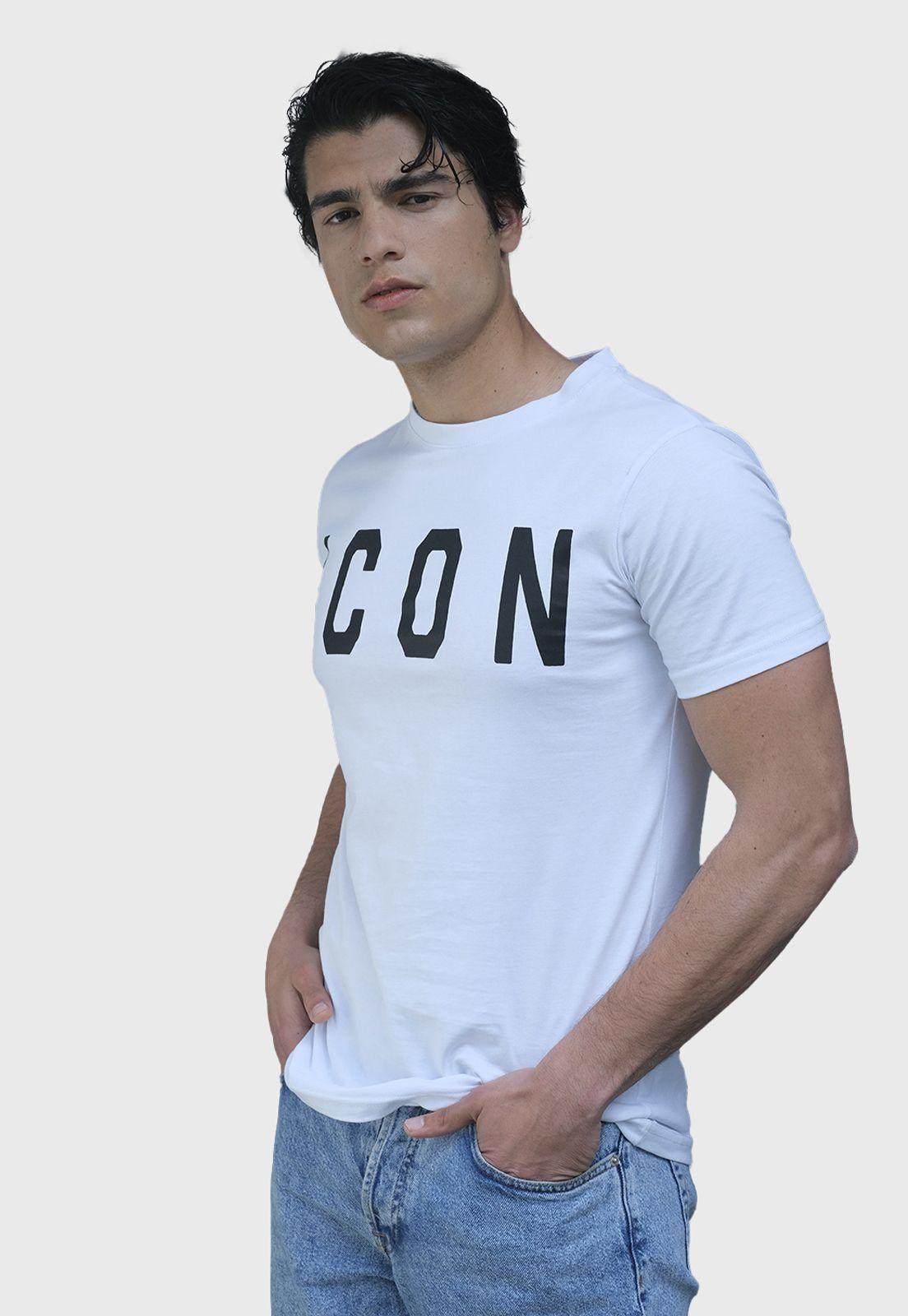 Polera Manga Corta Estampada Hombre Icon-0