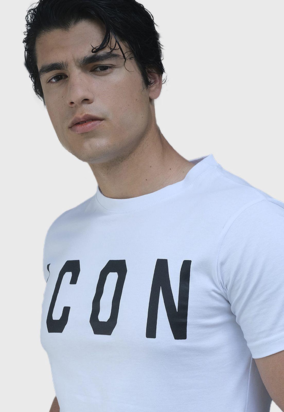 Polera Manga Corta Estampada Hombre Icon-1