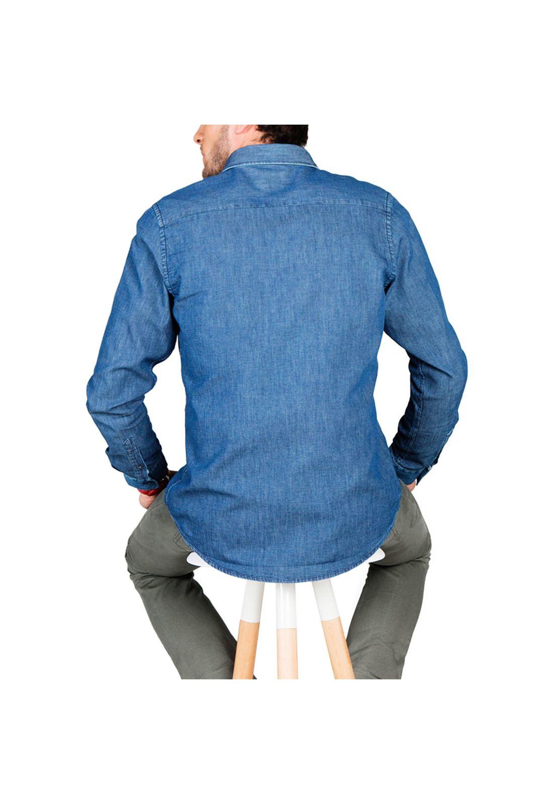 Camisa Casual Jeans Texturado-1