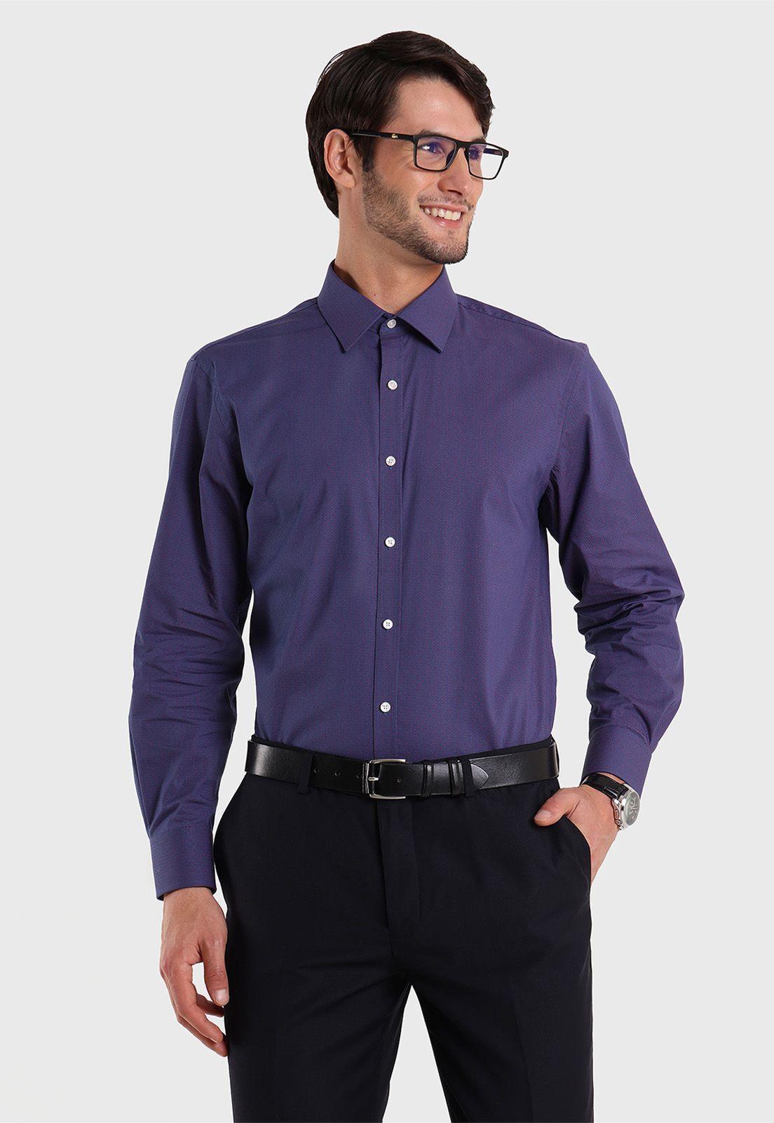Camisa Formal Spandex Print Arrow-0