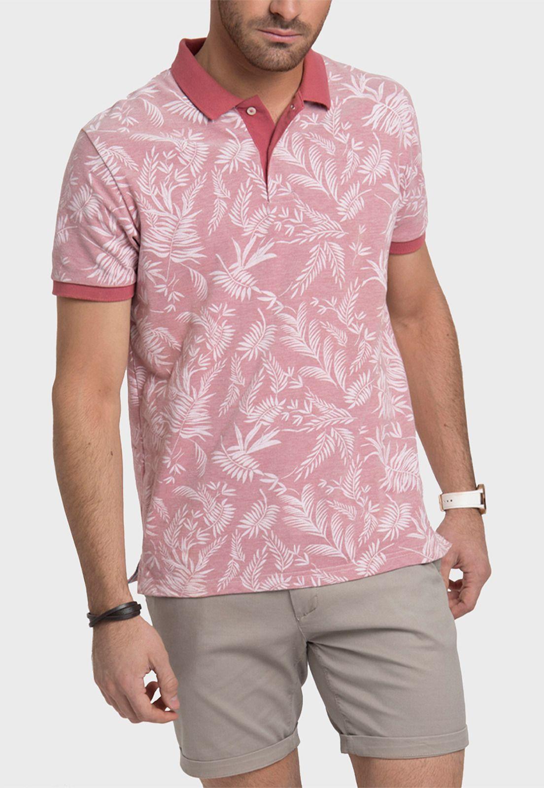 Polera Piqué Floreada Manga Corta-0