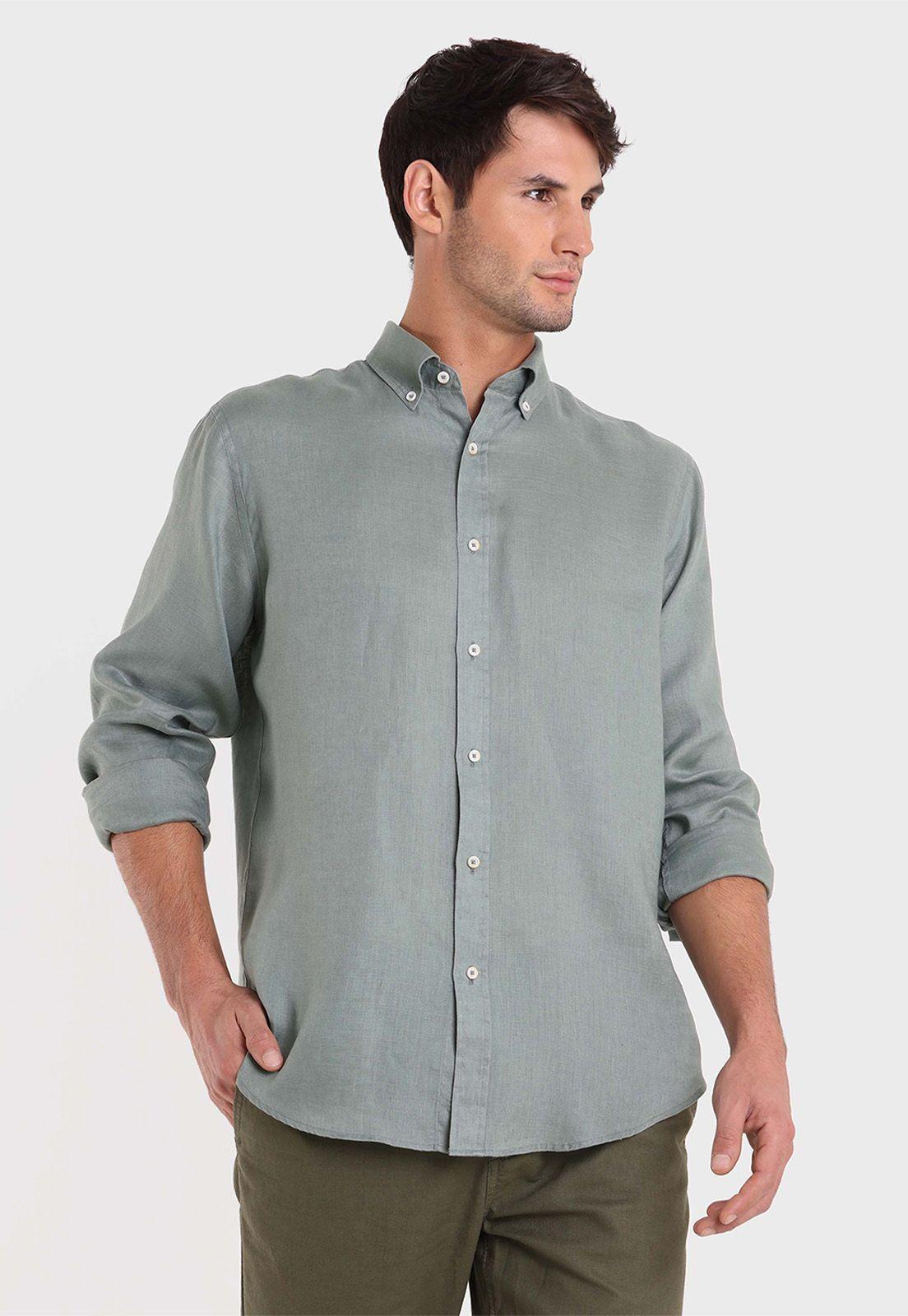 Camisa Lino Manga Larga Arrow-0