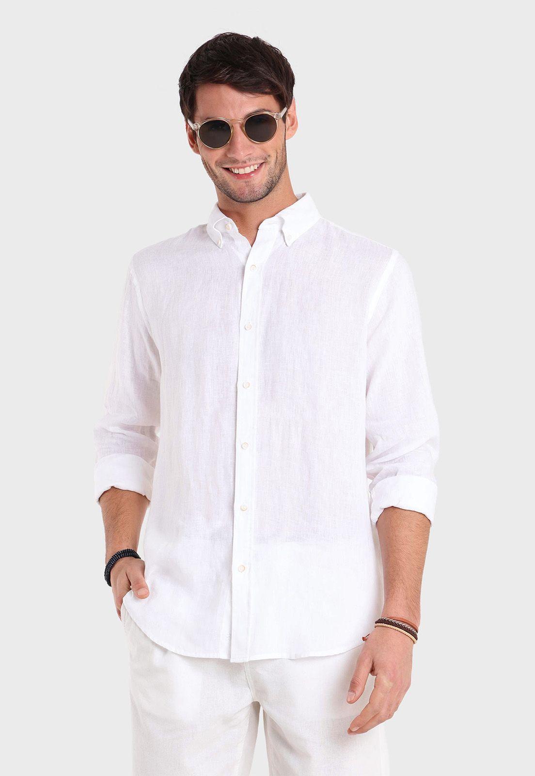 Camisa Lino Manga Larga Arrow-0