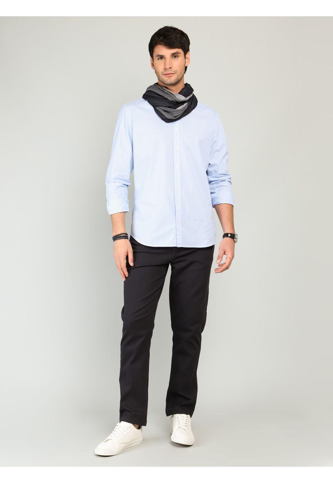 Camisa Fantasía Regular Fit Celeste Arrow-3