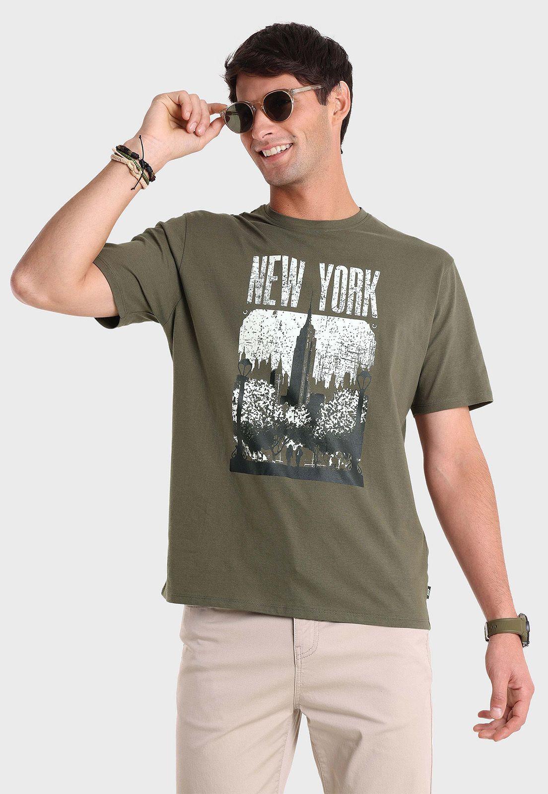 Polera Cuello Redondo Estampada Arrow-0