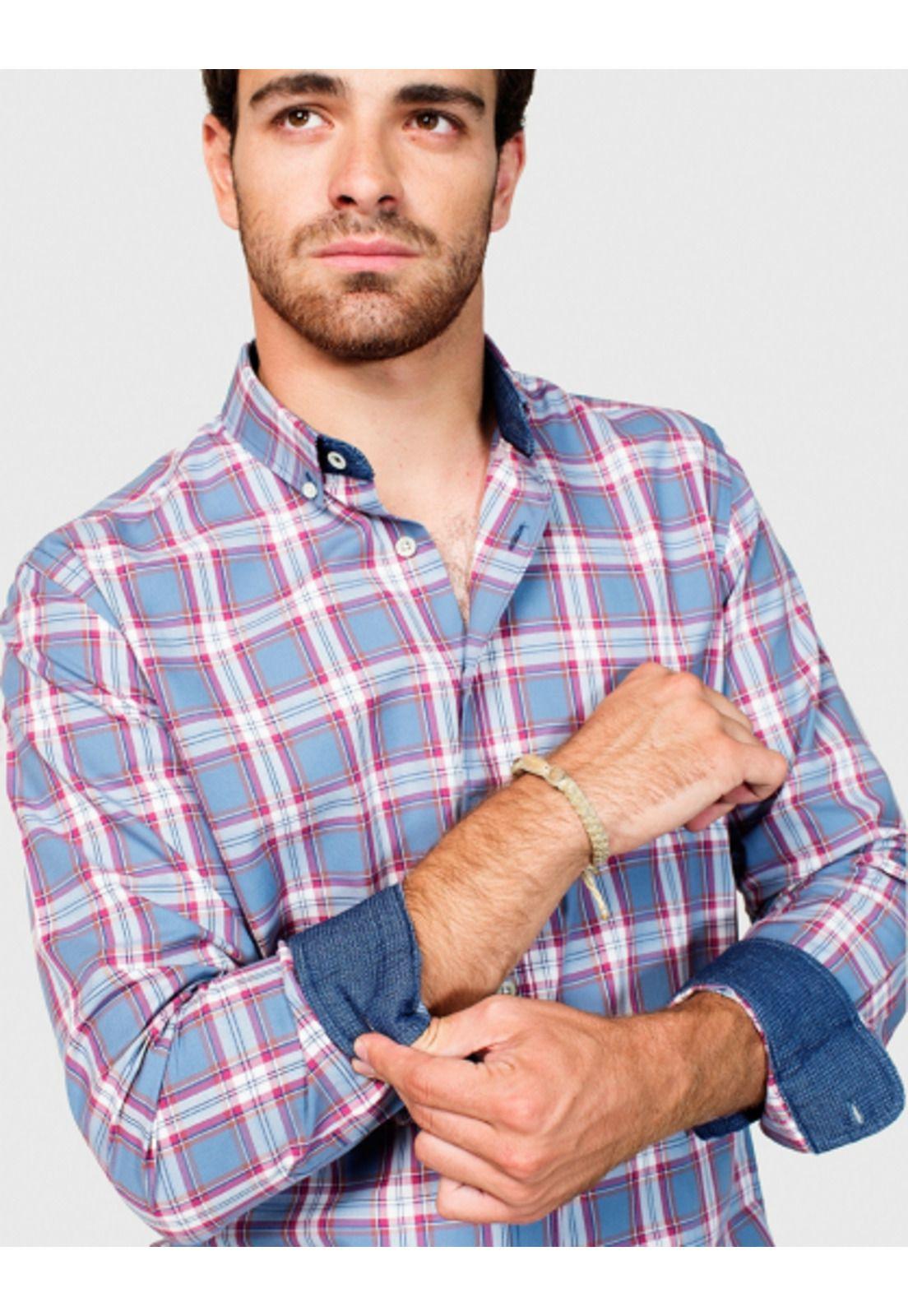 Camisa Arrow Manga Larga Escocesa-0