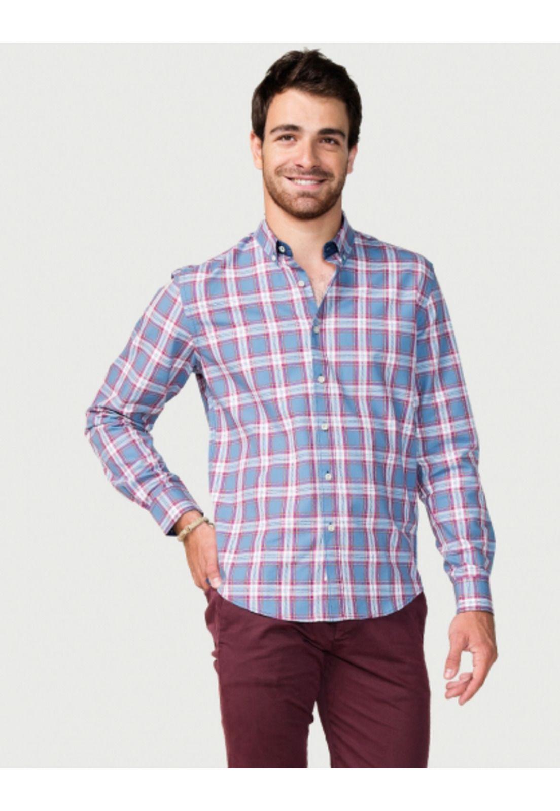 Camisa Arrow Manga Larga Escocesa-1