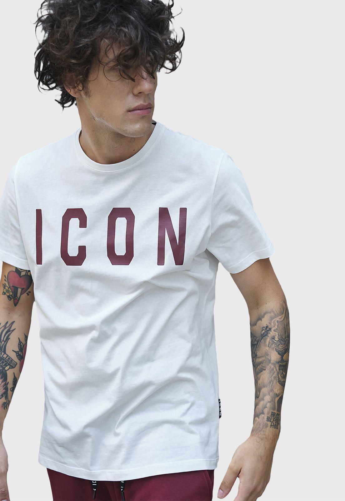 Polera Manga Corta Estampada Hombre Icon-1