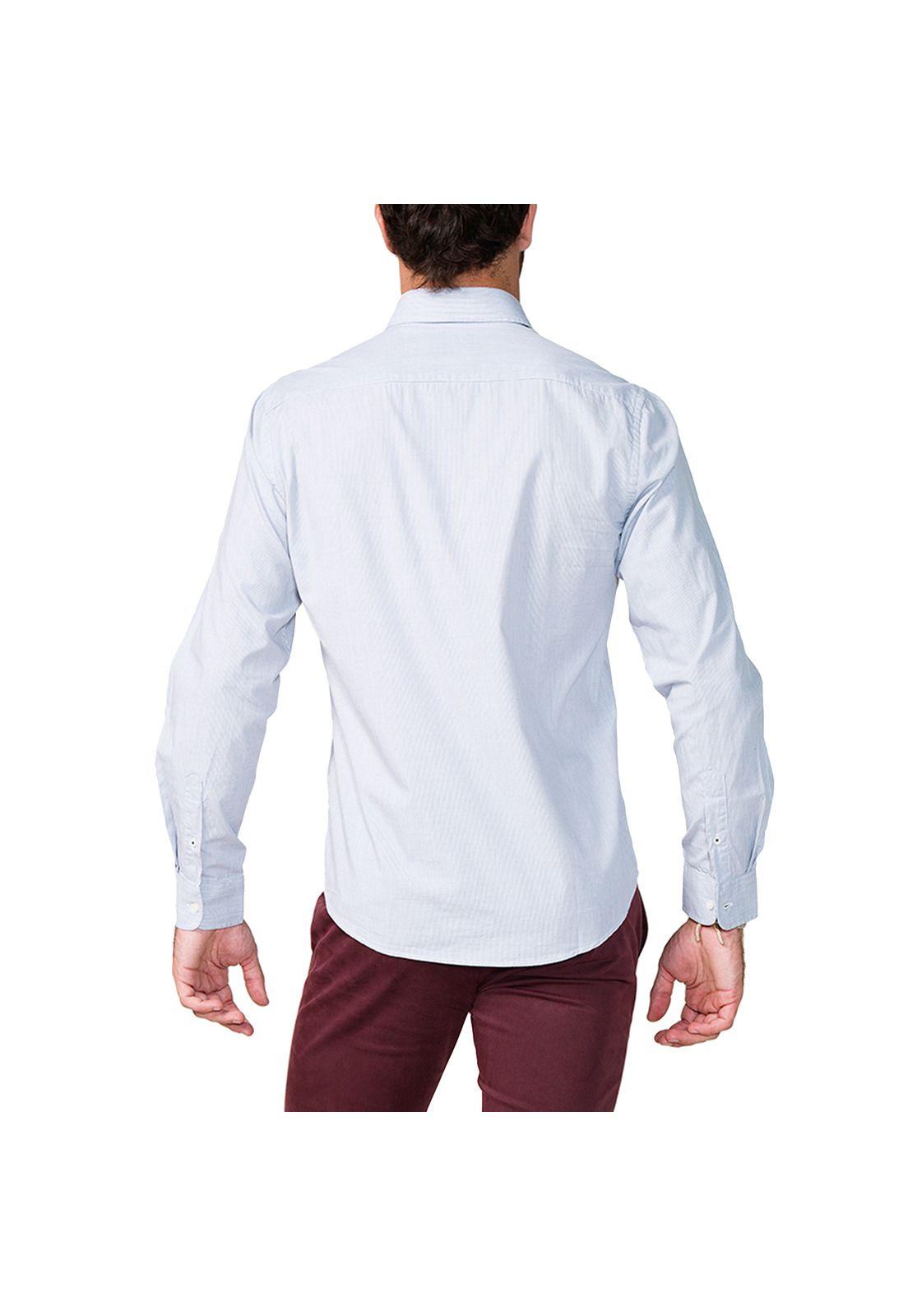 Camisa Rayada Essentials Manga Larga-1