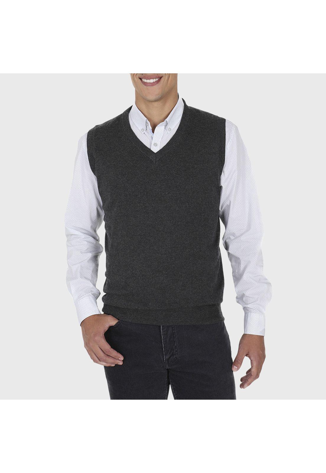 Sweater V-Neck Cotton Merino Without Sleeve-0