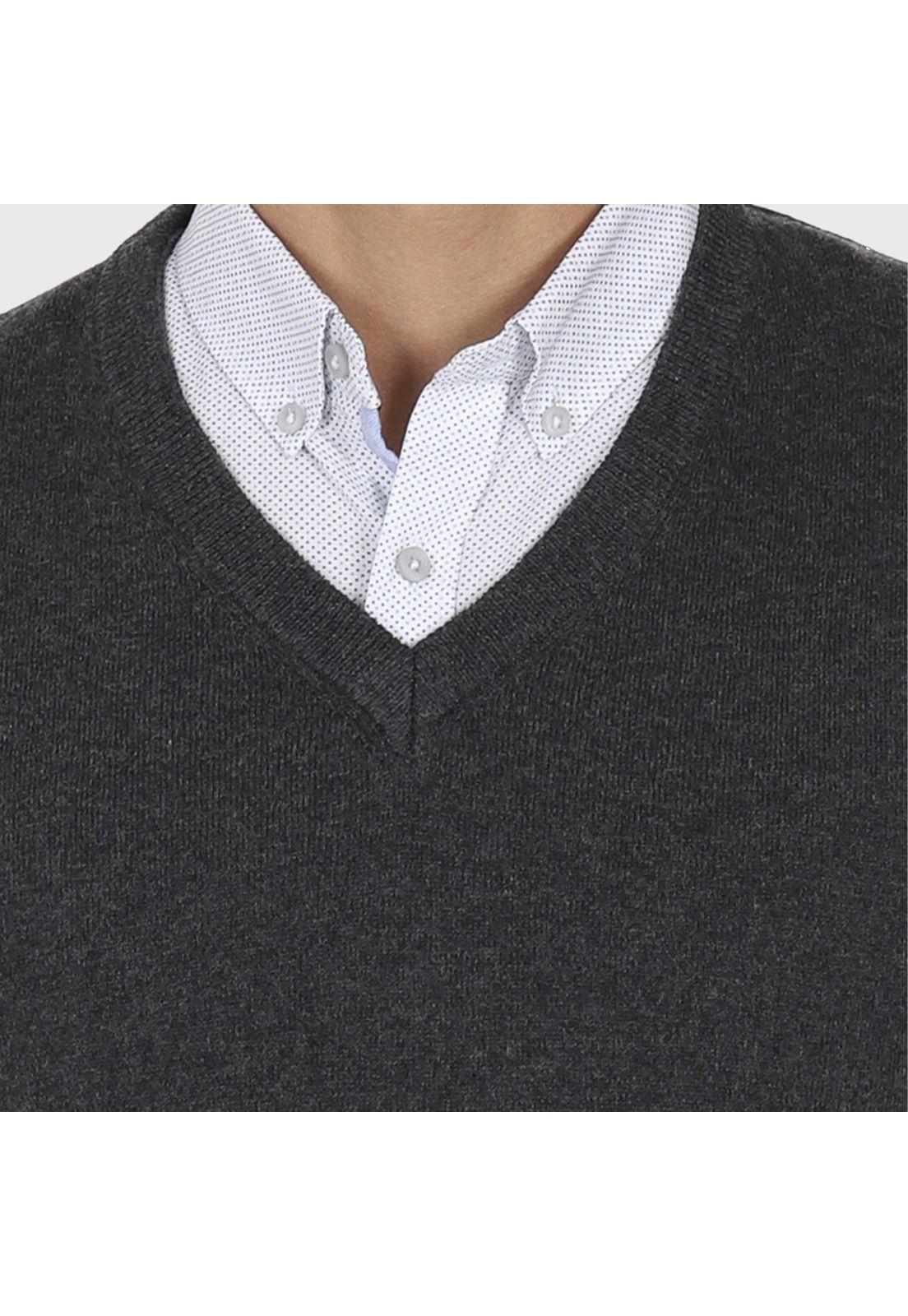 Sweater V-Neck Cotton Merino Without Sleeve-2