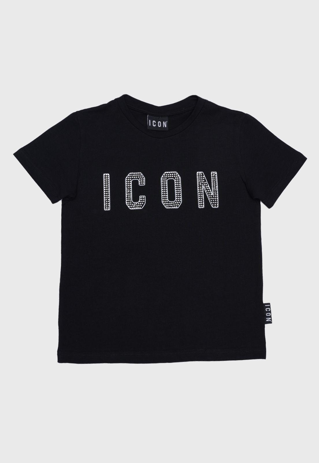 Polera Con Aplicación Plateado Niña Icon-0
