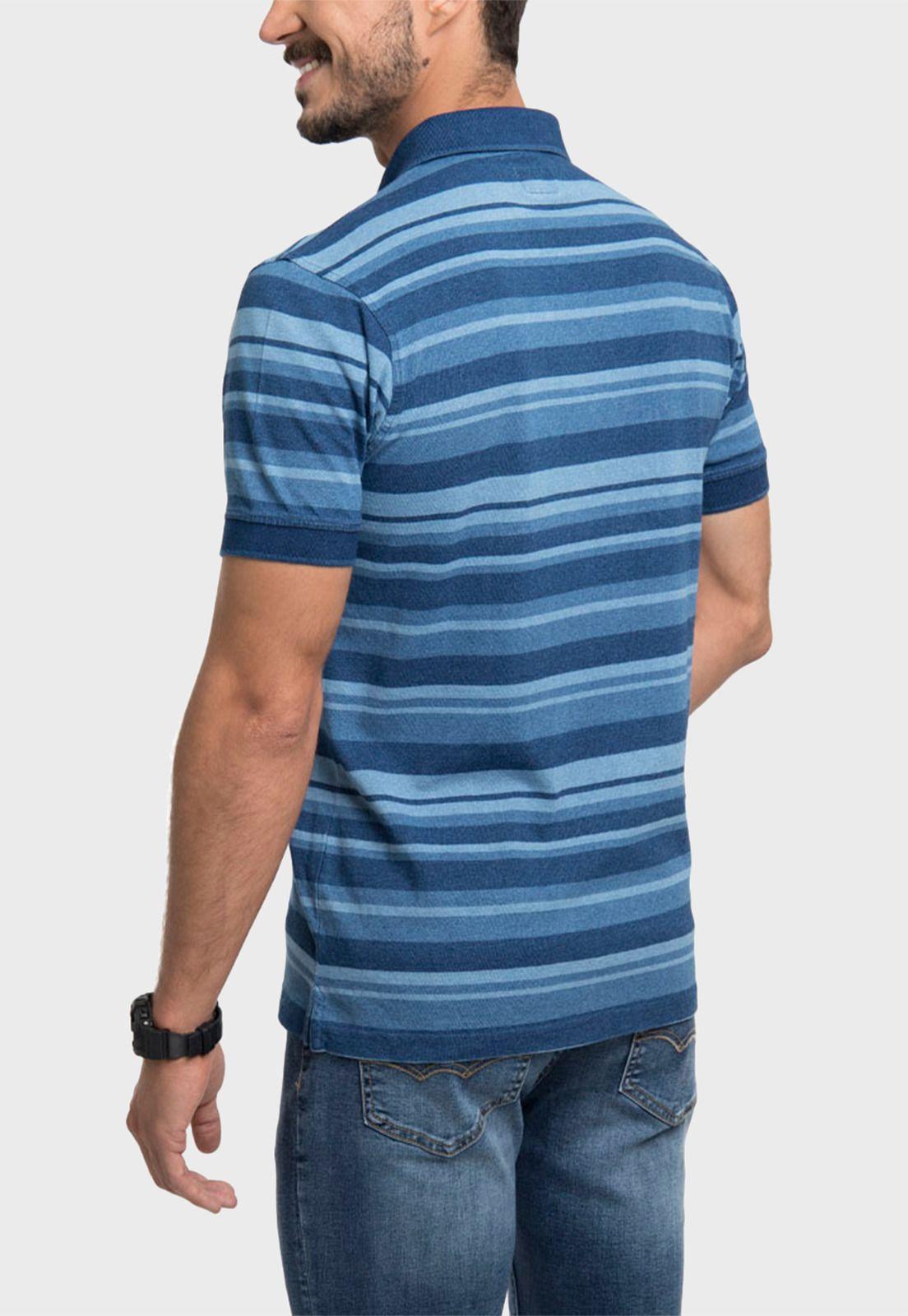 Polera Jersey Denim Rayada Manga Corta-1