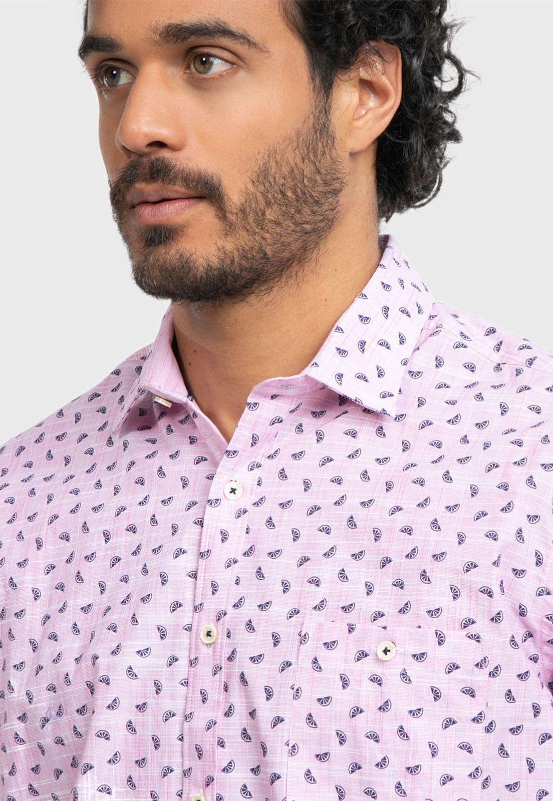 Camisa Sport Print Naranjas Rosado Arrow-2