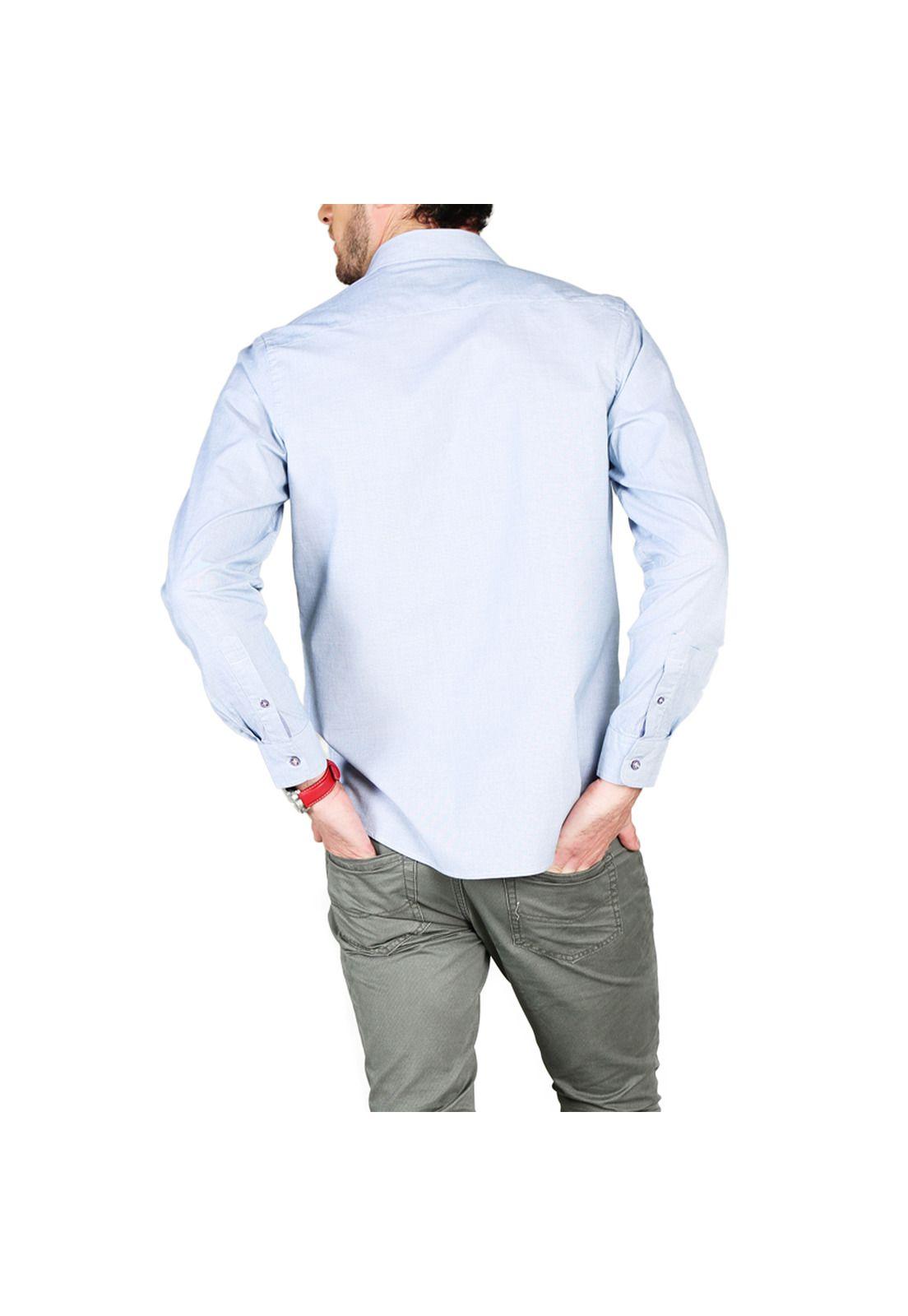 Camisa Casual Lisa Manga Larga-1