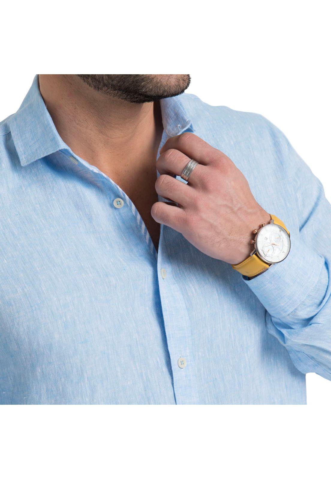 Camisa Lino Manga Larga-2