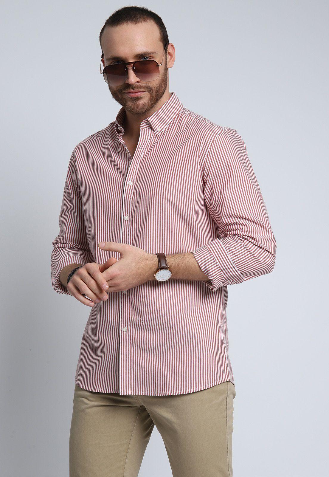 Camisa Oxford A Rayas Arrow-0