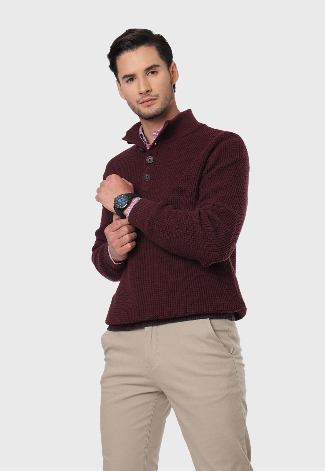 Sweater Hombre Half Button Arrow-1