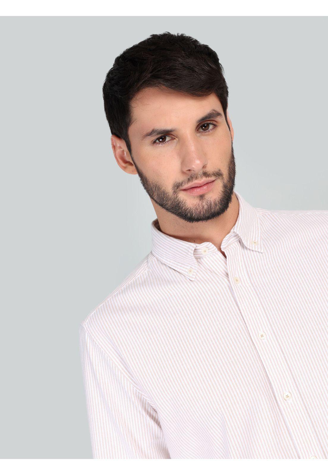 Camisa Oxford Spandex Regular fit Beige Arrow-2