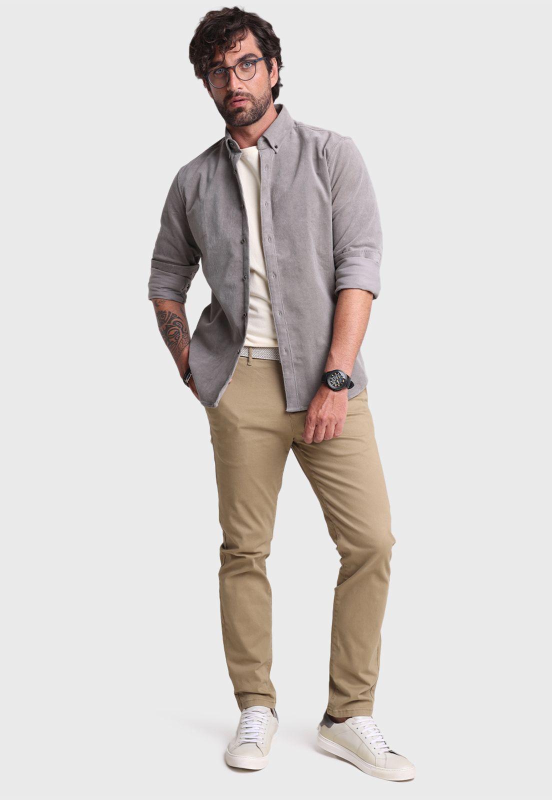 Camisa ML Cotelé Spandex Arrow-5