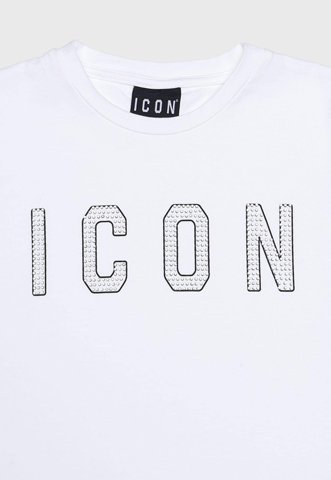 Polera Con Aplicación Plateado Niña Icon-1