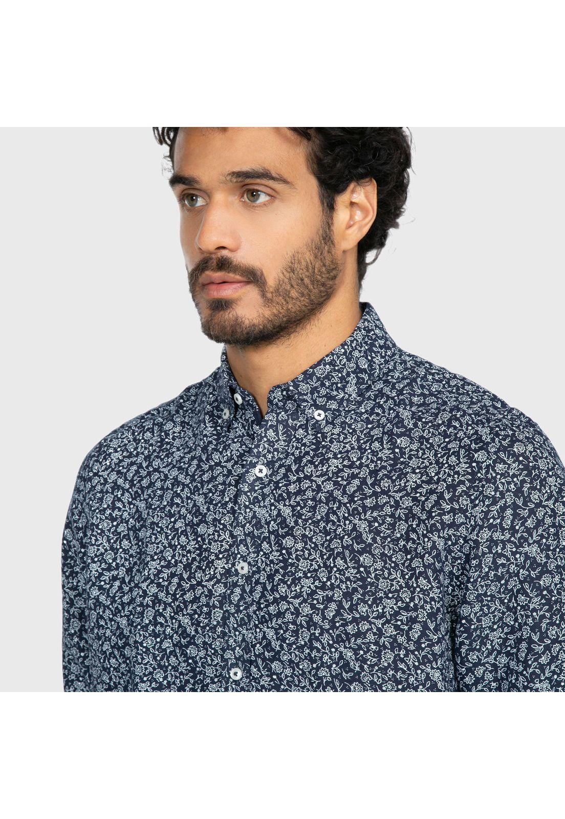 Camisa Floreada Manga Larga-2