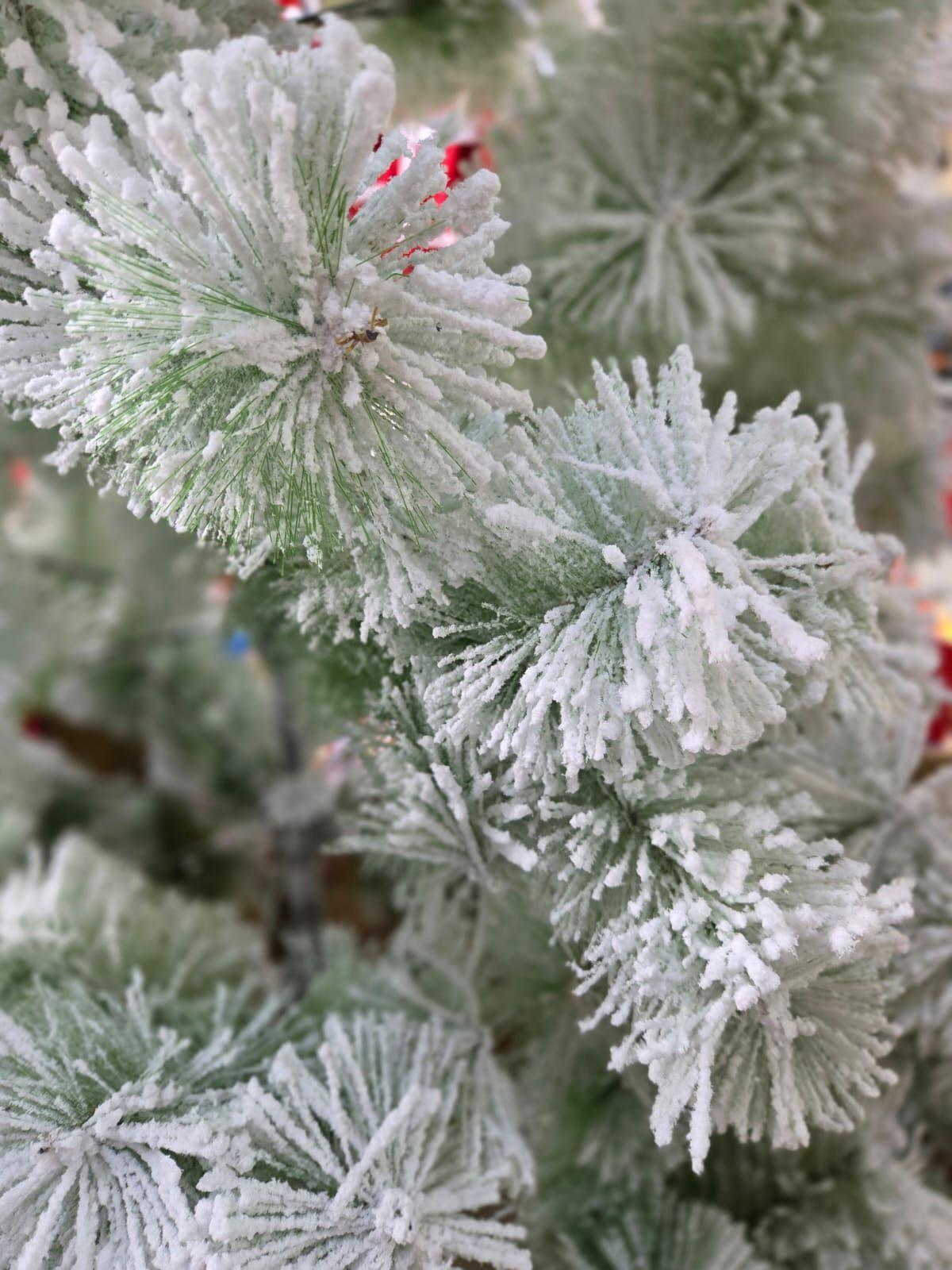 Arbol de Navidad Nevado - Pino Verde Artifical 210cm *-1
