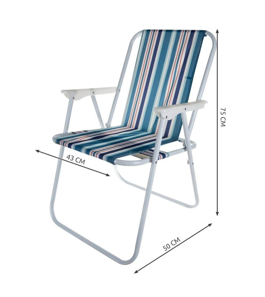Silla Plegable de Playa Piscina Jardin Terraza (Pack 2 UN)-2