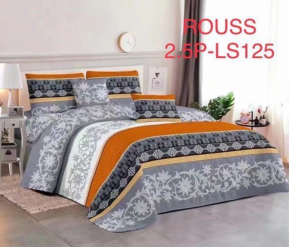 Cobertor de verano tipo quilt tamaño 2 Plazas Gris Blanco y Naranja -0