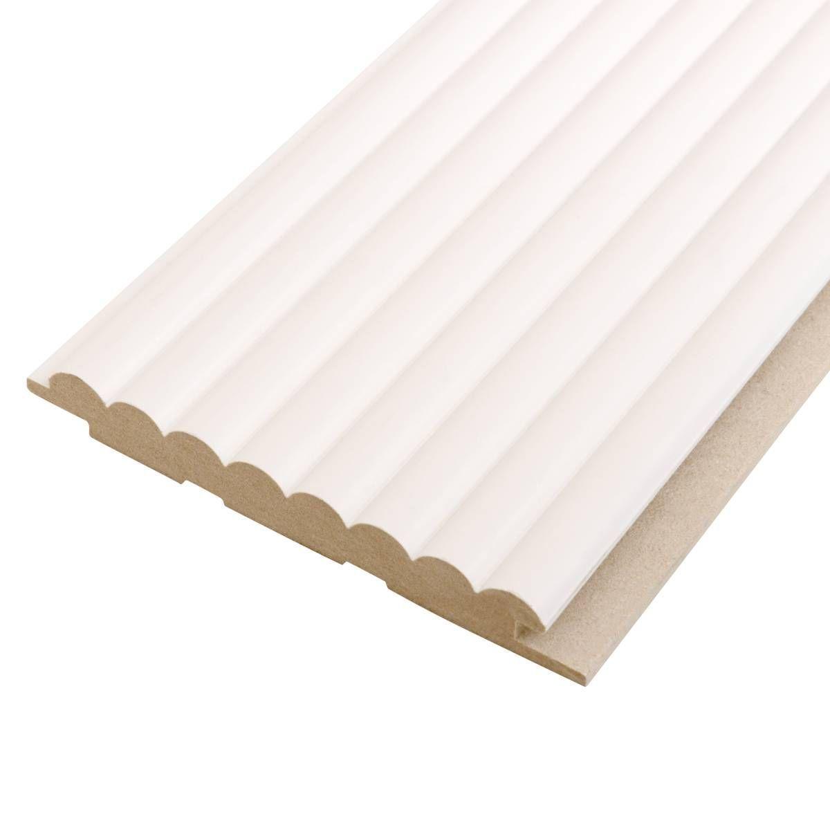 Revestimiento Pintado Blanco Micro Convexo 2440x120 mm - 1 Tabla-1