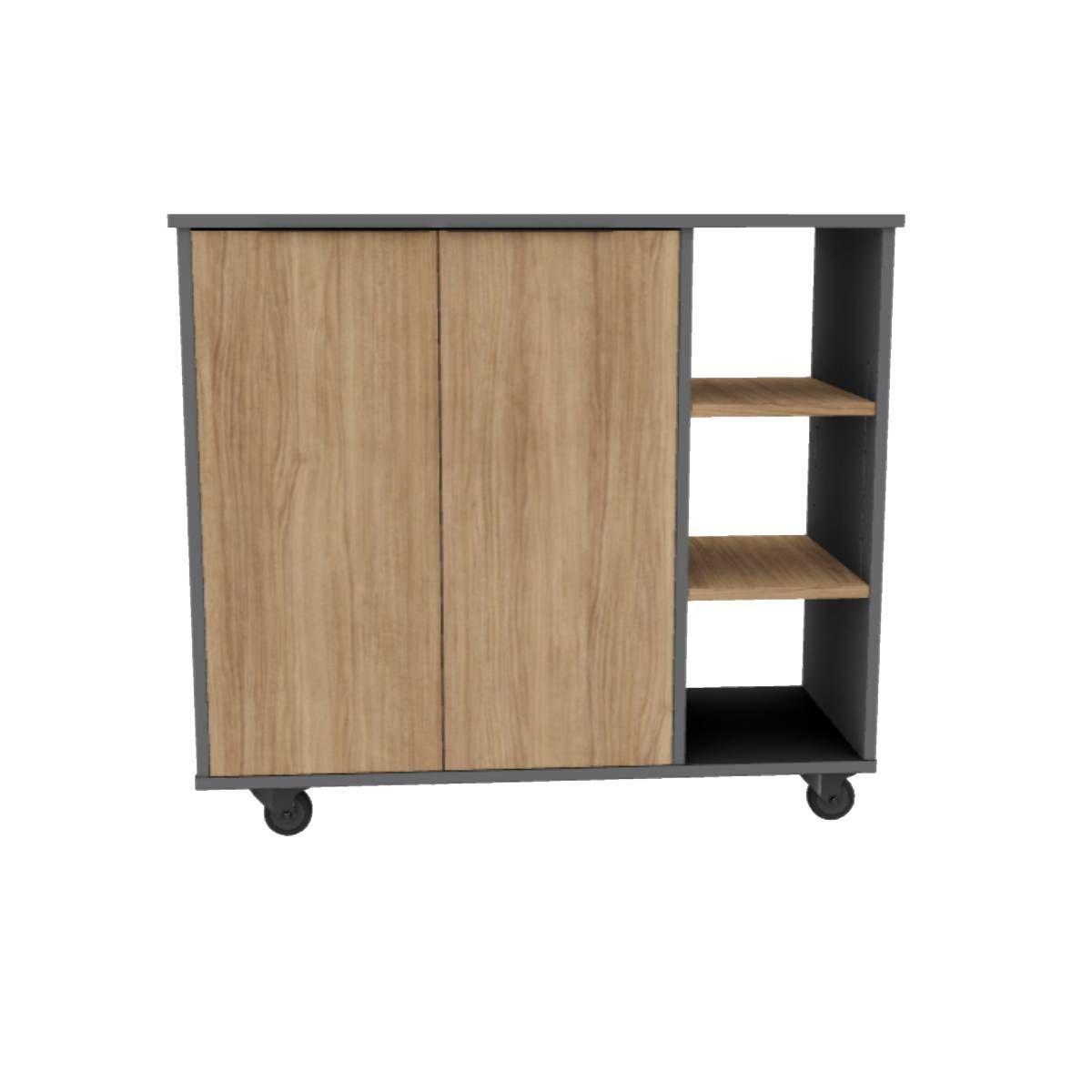 Isla Chacao Gris Grafito  Puertas Nogal Biloba-1