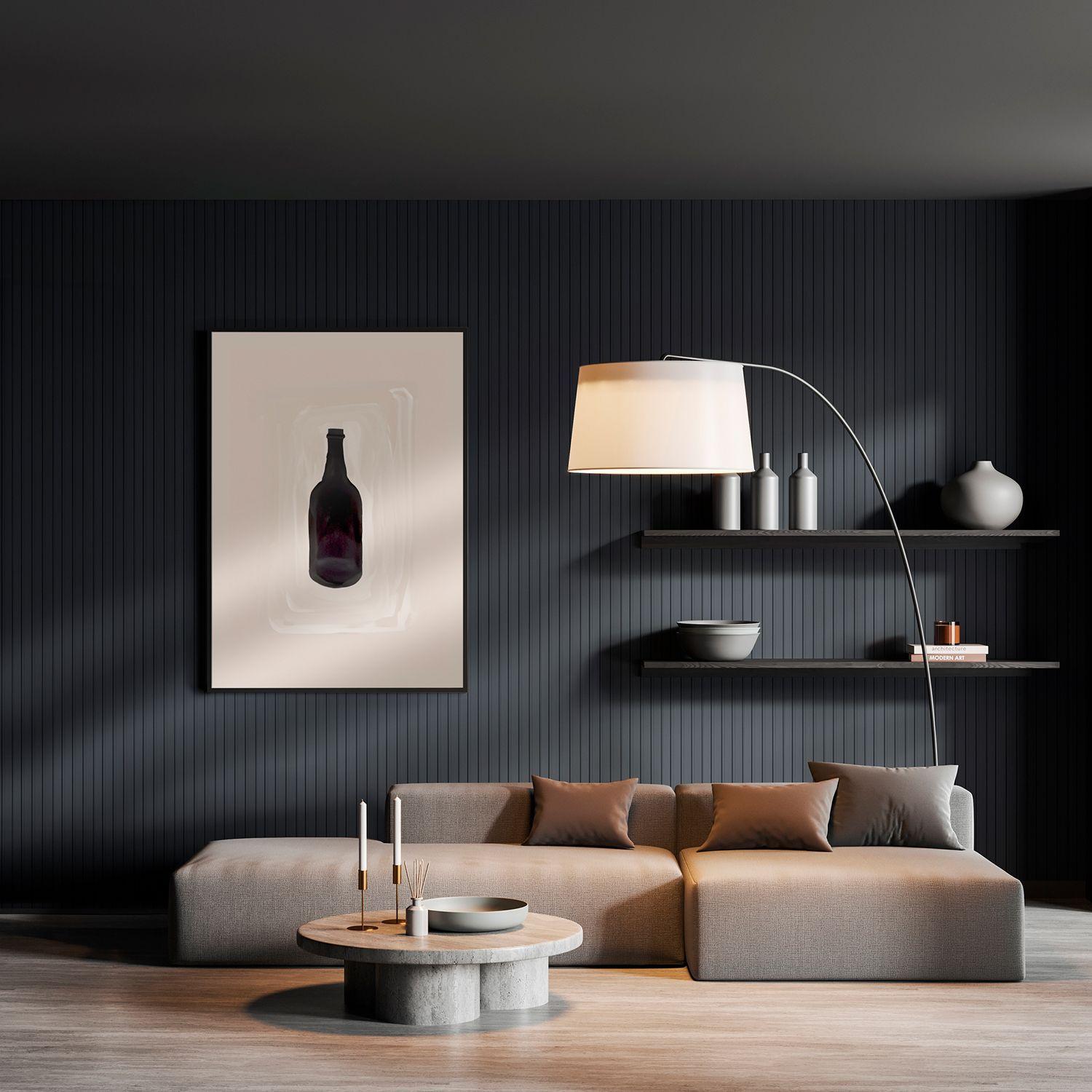 Revestimiento Ripado Gris Grafito 2440x160 mm-0