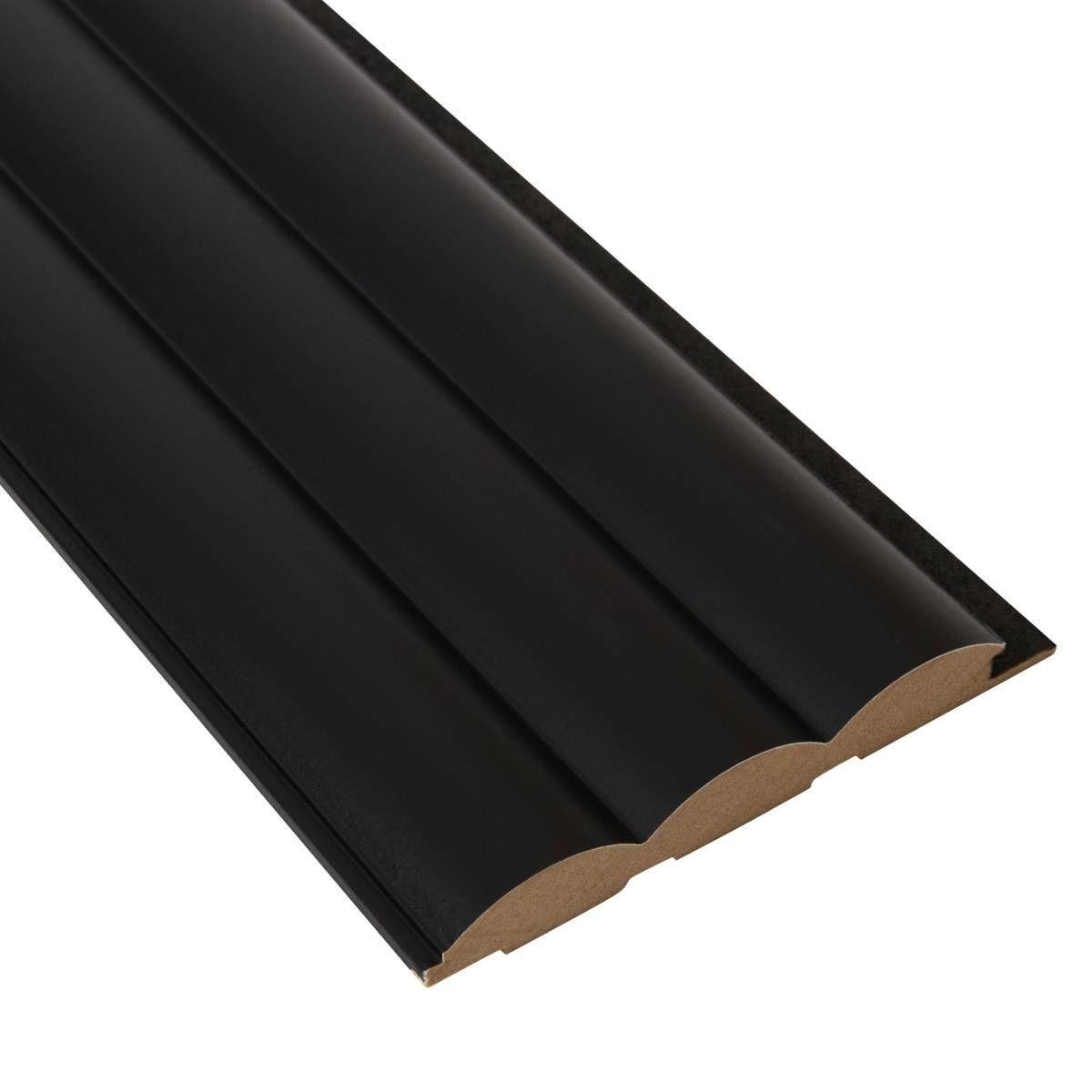 Revestimiento Pintado Negro Convexo 2440x120 mm - 1 Tabla-1