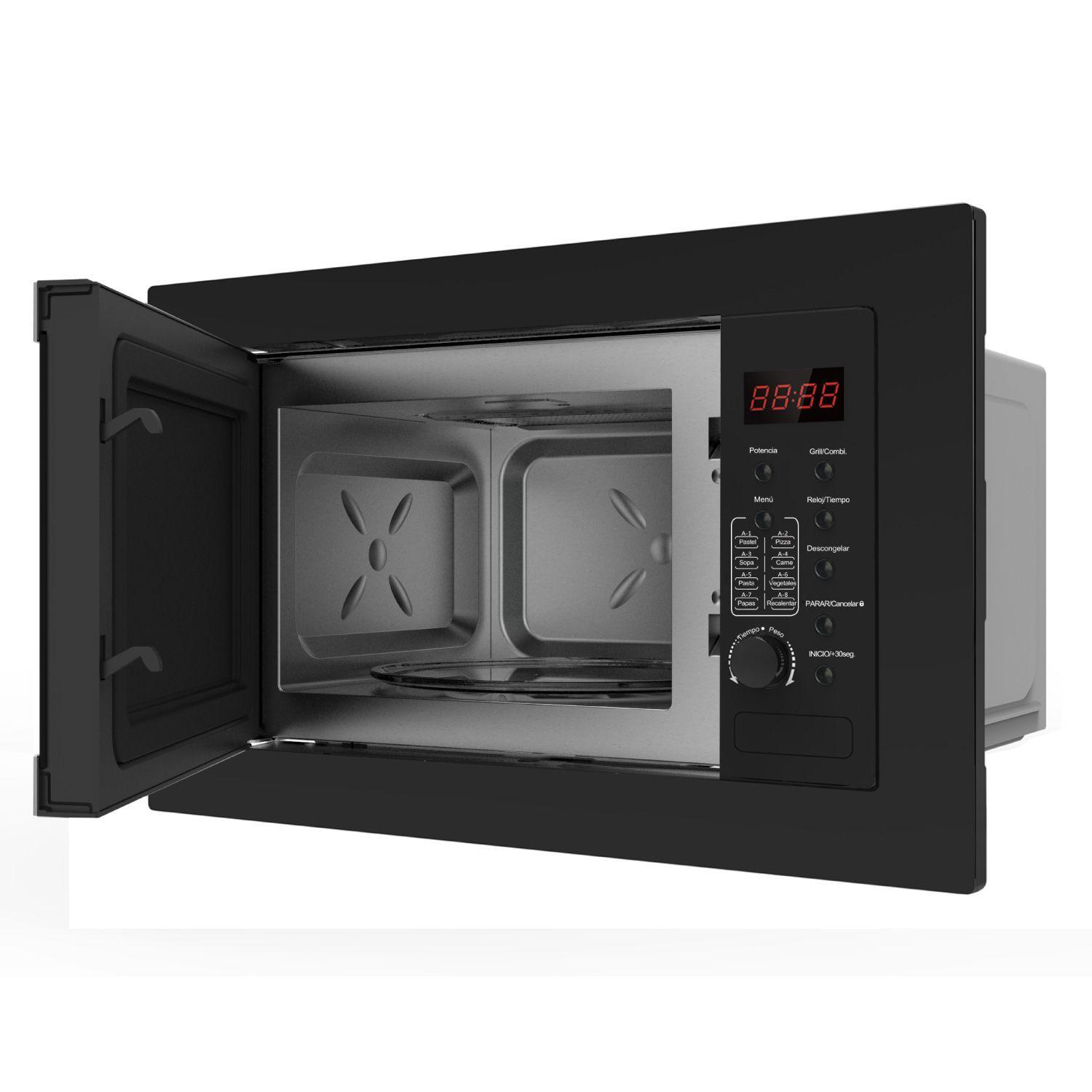 Horno Microondas Empotrable Negro 25L-2