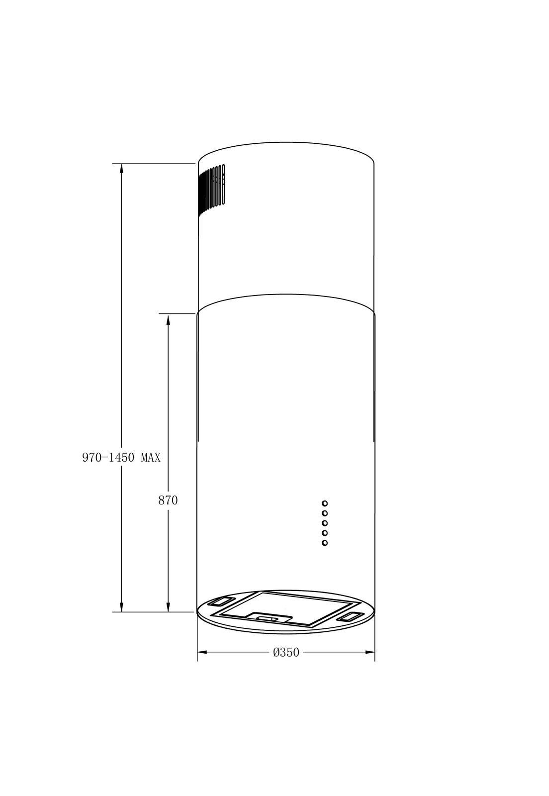 Campana Isla Gröner Tubular Black T35-4