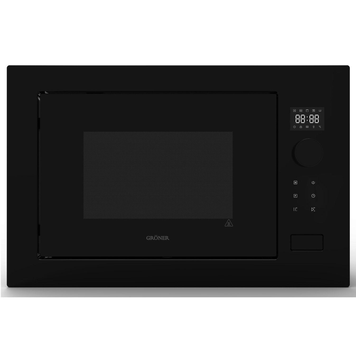 Horno Microondas Empotrable Gröner Black Matte Grill 25L-0