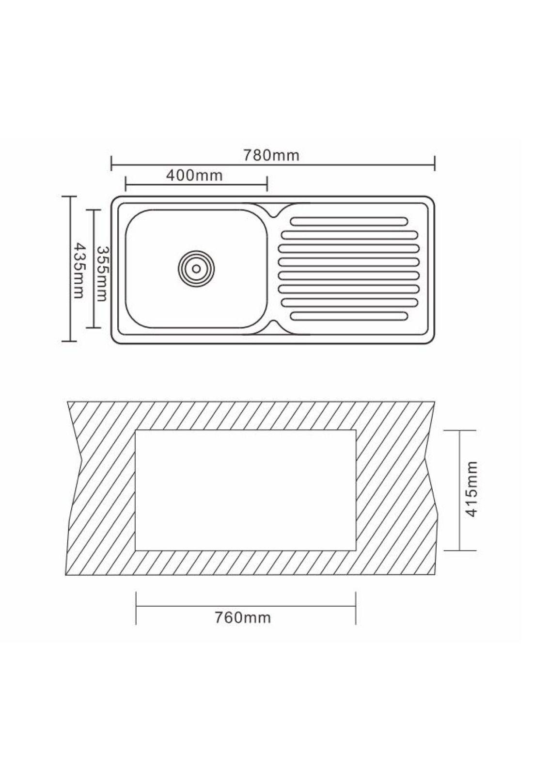 Lavaplatos 1C Gröner Inox 780R-3