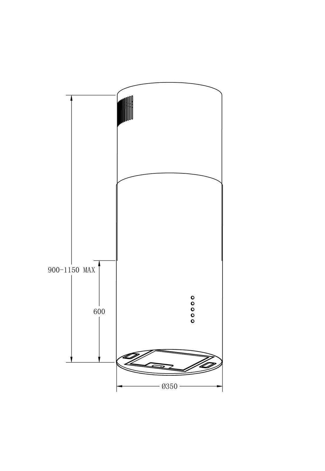 Campana Isla Gröner Tubular 35cm-3