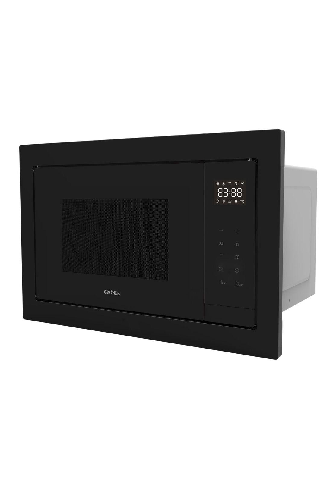 Horno Microondas Empotrable Gröner Black Glass Grill 25L-4