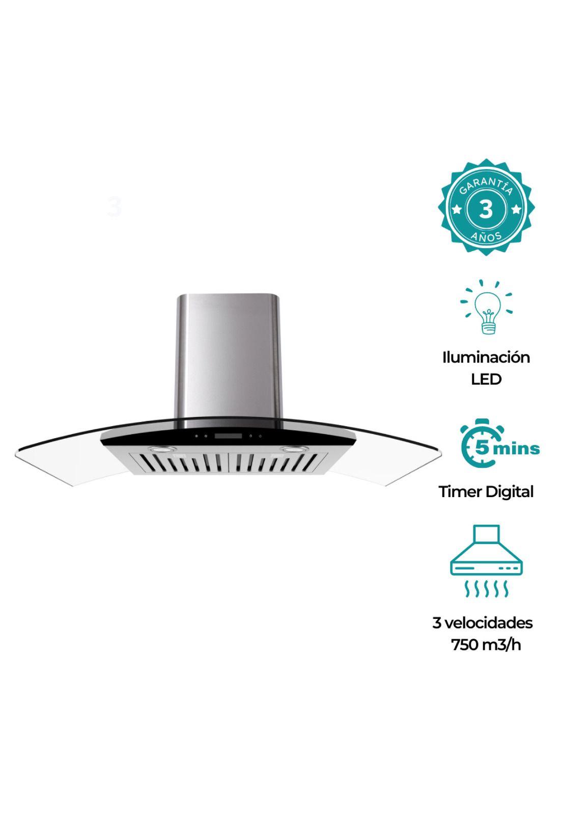 Campana Decorativa Gröner Inox Touch 90cm-0