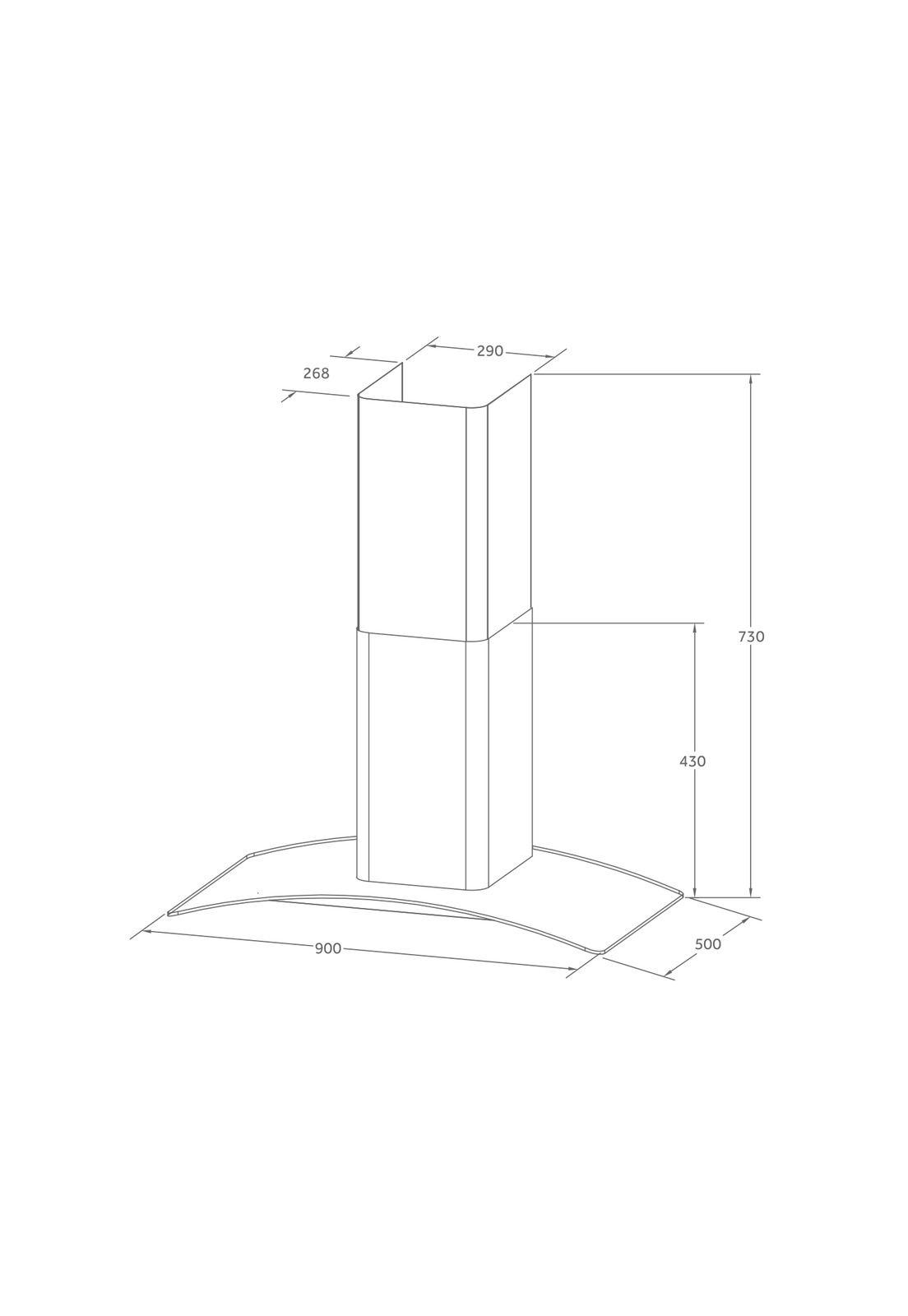 Campana Decorativa Gröner Inox Touch 90cm-5