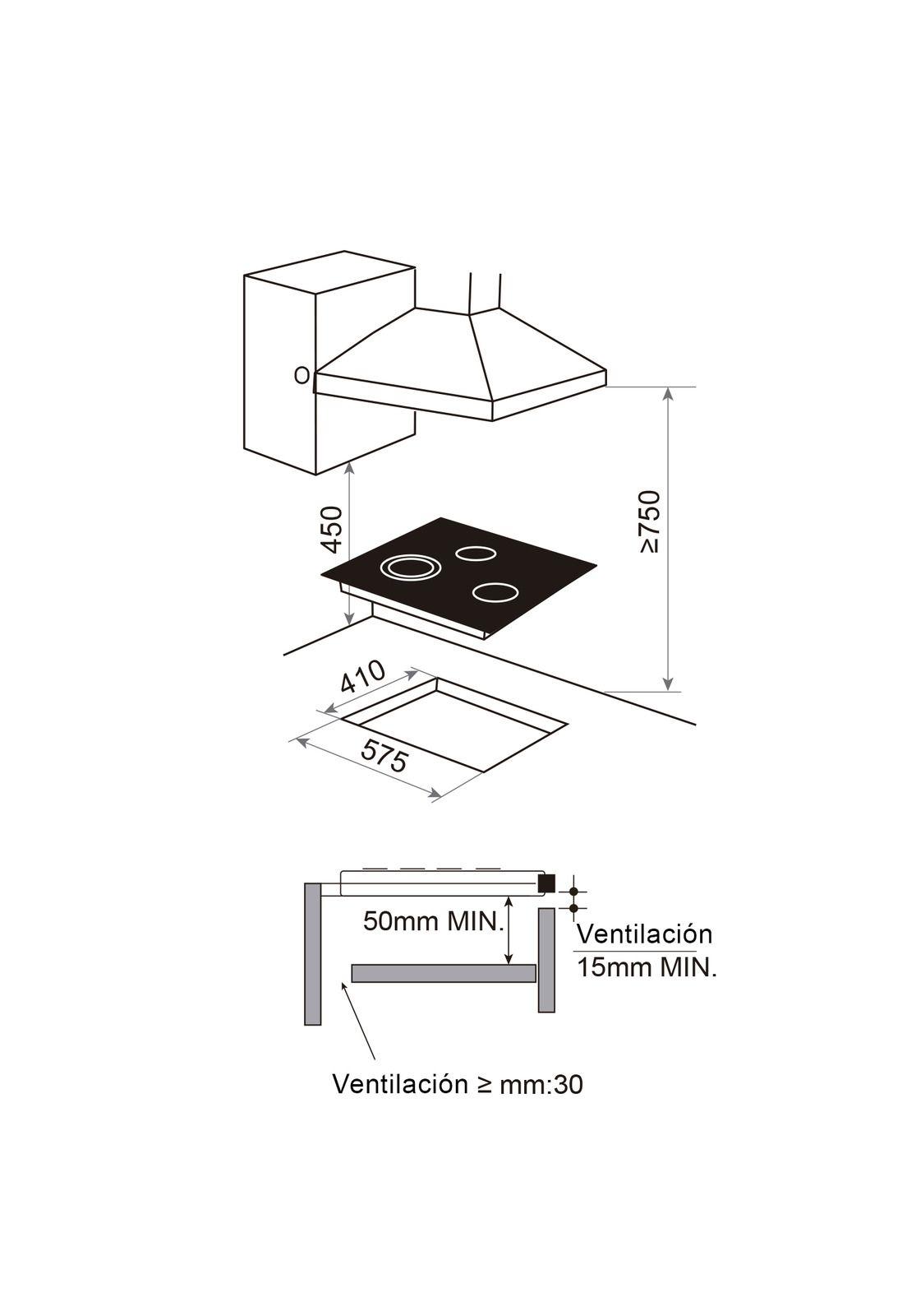 Encimera Vitrocerámica Gröner Touch Dual 3Q-4