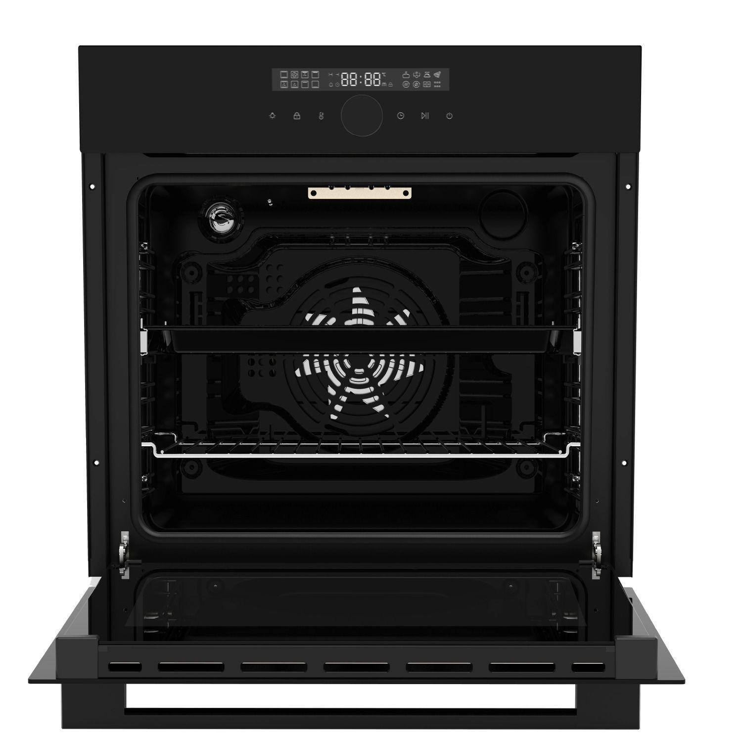 Horno Eléctrico Empotrable Gröner Air Fry Black Matte 16F 76L-6
