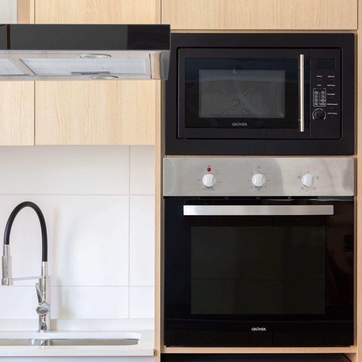 Horno Eléctrico Empotrable Gröner Inox 4F 60L-1