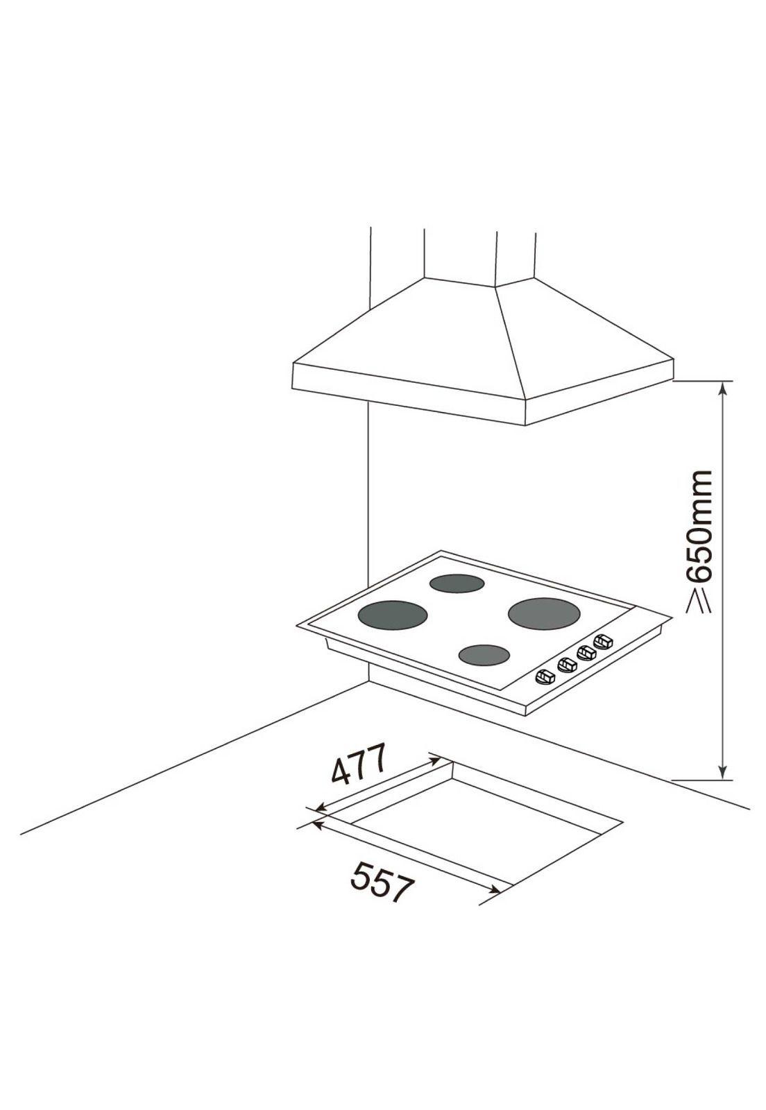 Encimera Eléctrica Gröner Inox 4Q-4
