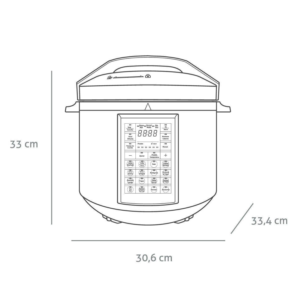 Olla Eléctrica a Presión Gröner 6L-6