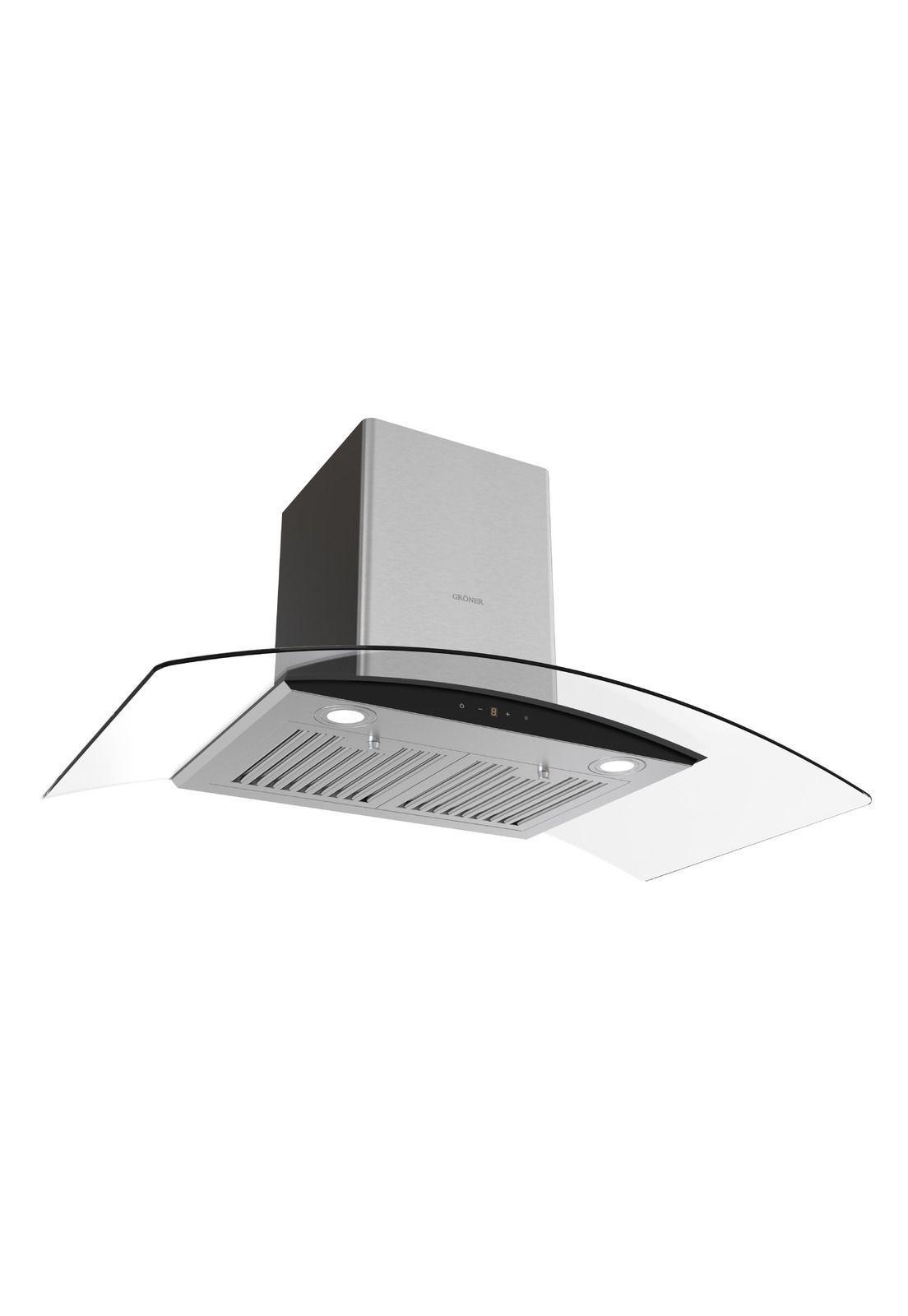 Campana Decorativa Gröner Inox Glass T90-2