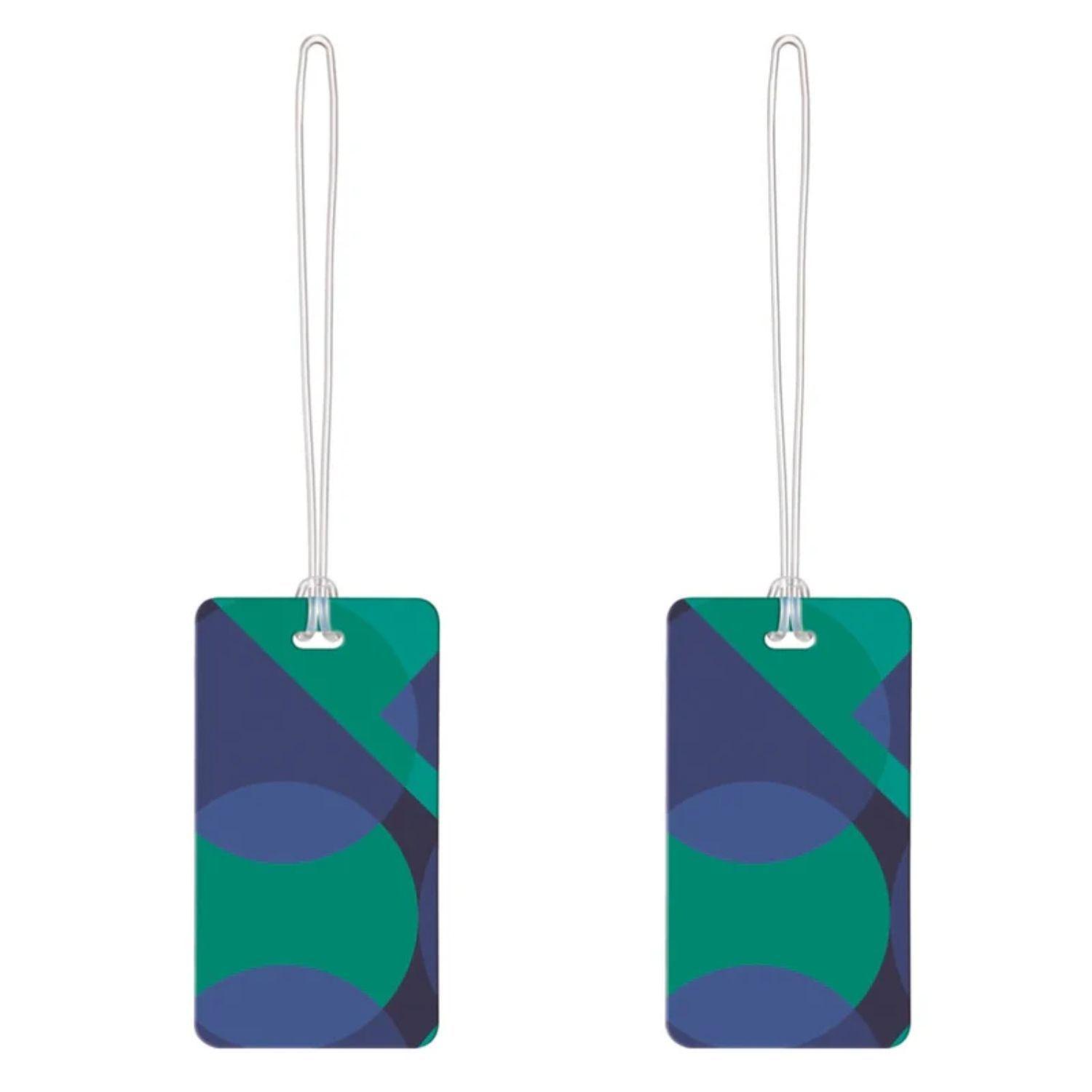 PAR DE IDENTIFICADORES DE EQUIPAJE DISEÑO VERDE-0