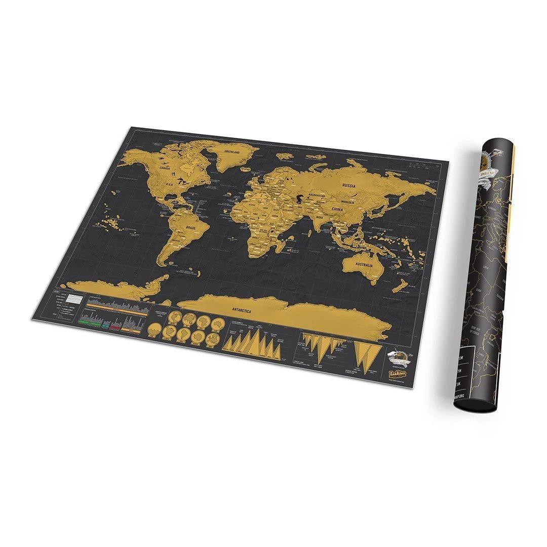 Mapa Raspable Negro 82 X 59 Cms-1