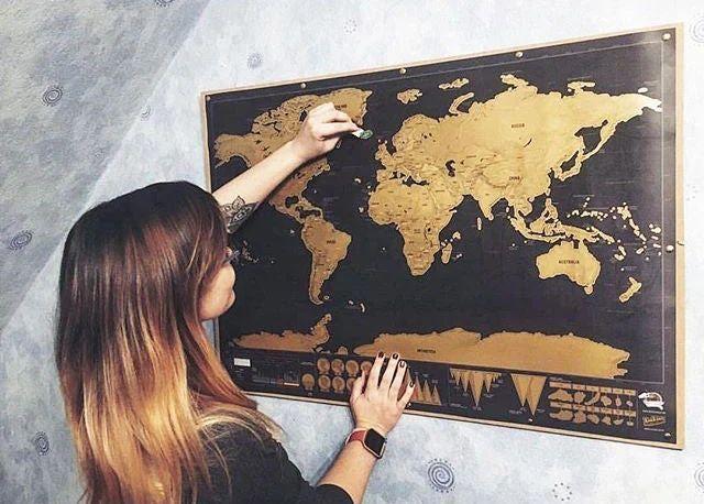 Mapa Raspable Negro 82 X 59 Cms-2